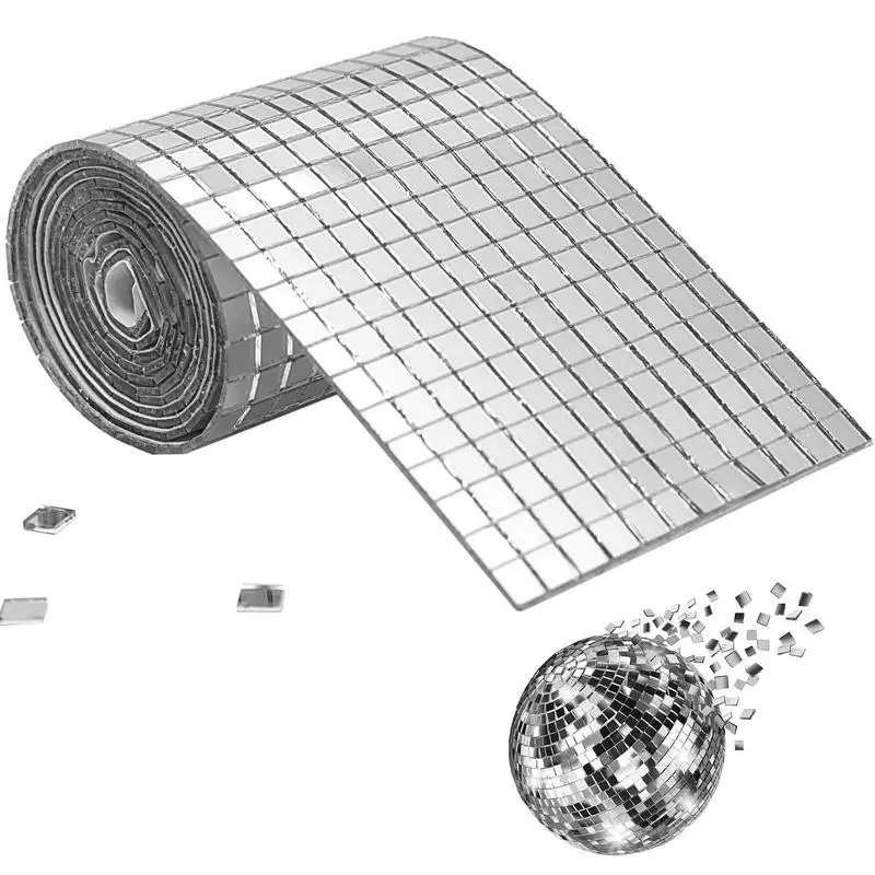 1464 шт. самоклеящаяся мозаичная плитка квадратные стеклянные зеркала зеркальные