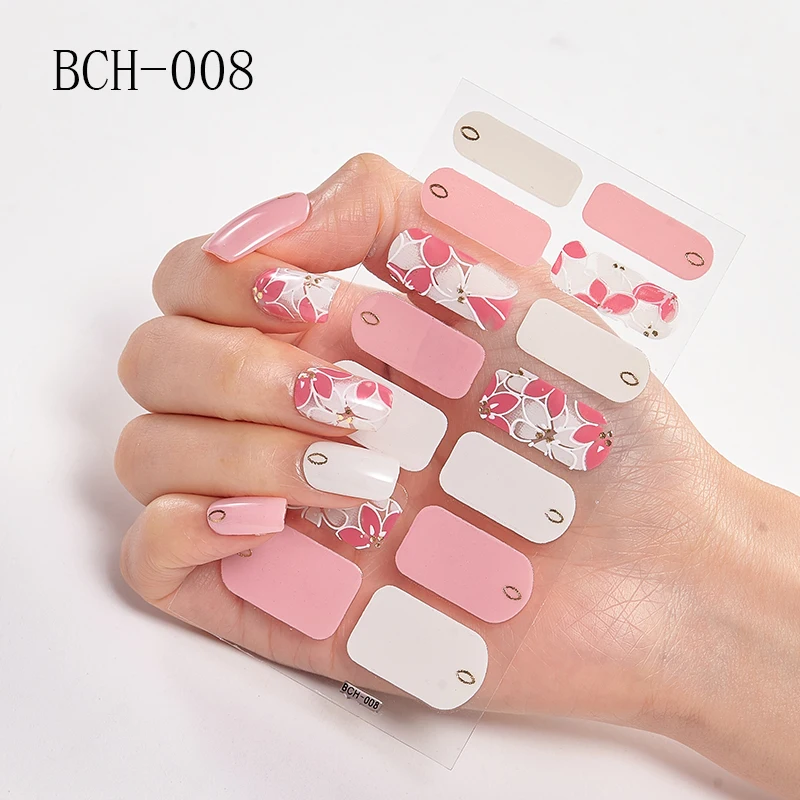 

Японские/корейские яркие цветы, блестящие наклейки для дизайна ногтей, полное покрытие, Типсы для маникюра, Самоклеящиеся украшения для ногтей своими руками