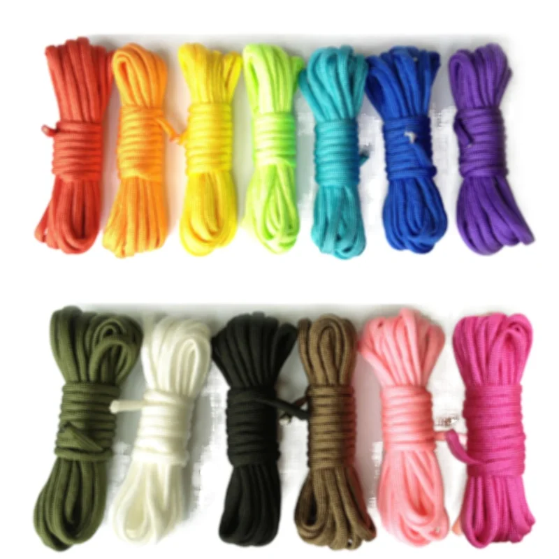 3m Paracord 550 Climbing Rope Portable 4mm Non-slip Downhill Rope for Survival Parachute Cord Lanyard Camping Hiking Clothesline