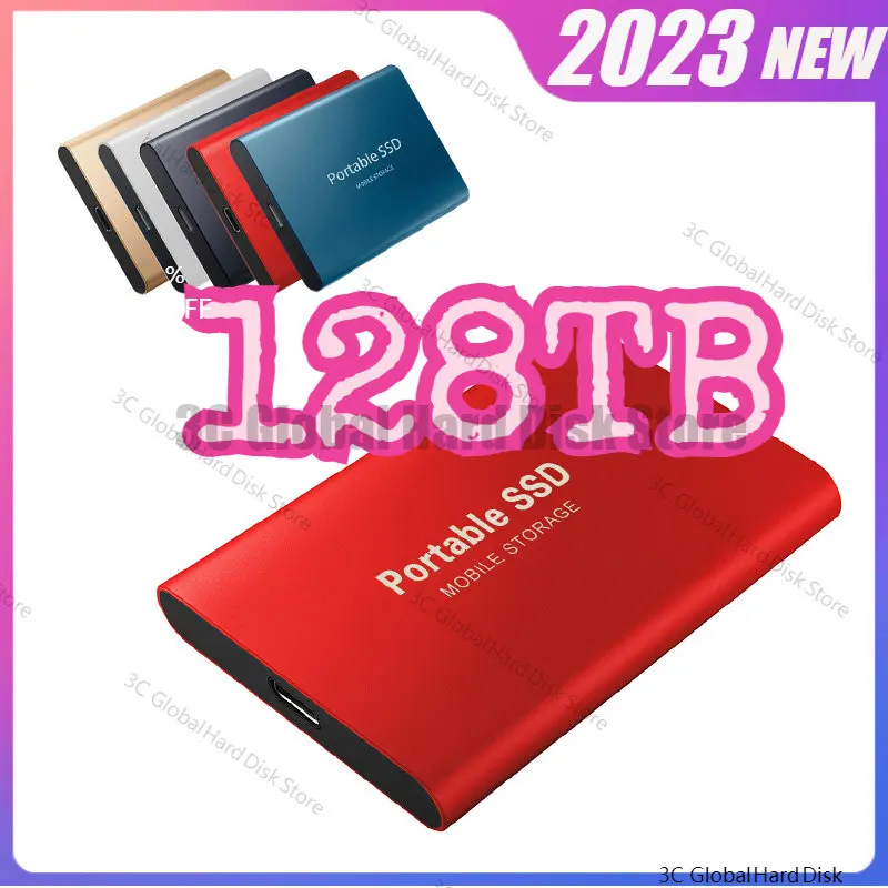 2023 New External Hard Drive High-speed 128TB  2TB 4TB 8TB USB3.1 SSD 2.5 Inch Portable SSD 16TB 32TB Disco duro for Laptop