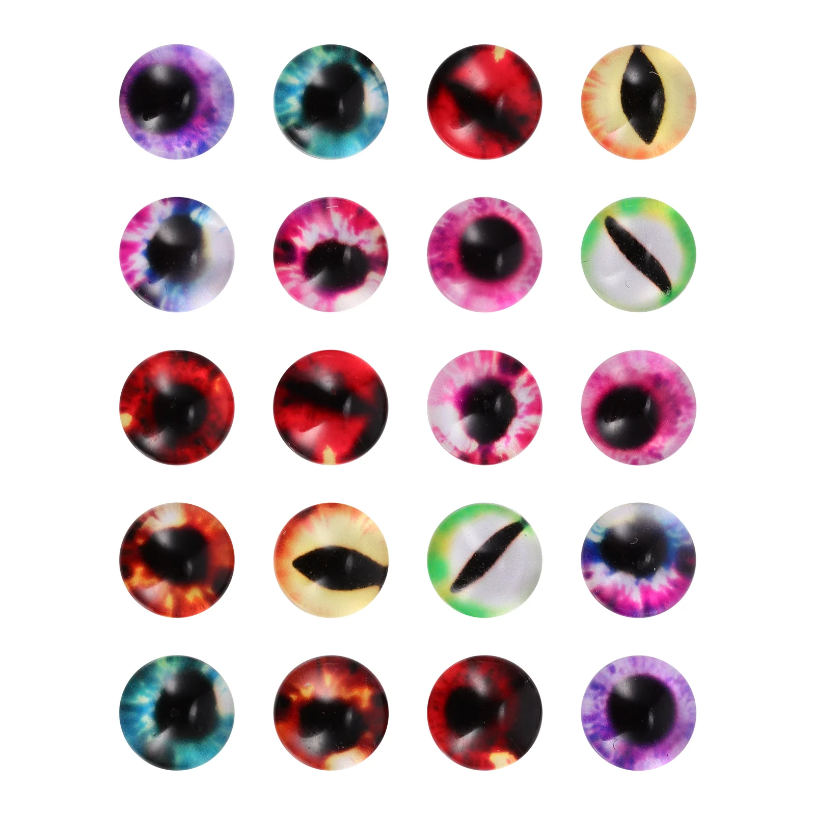 

20pcs 18mm Glass Eyes for Crafts Cabochons Eyes Round Flatbacks for Clay Making Jewelry Findings DIY Craft Sculptures Props