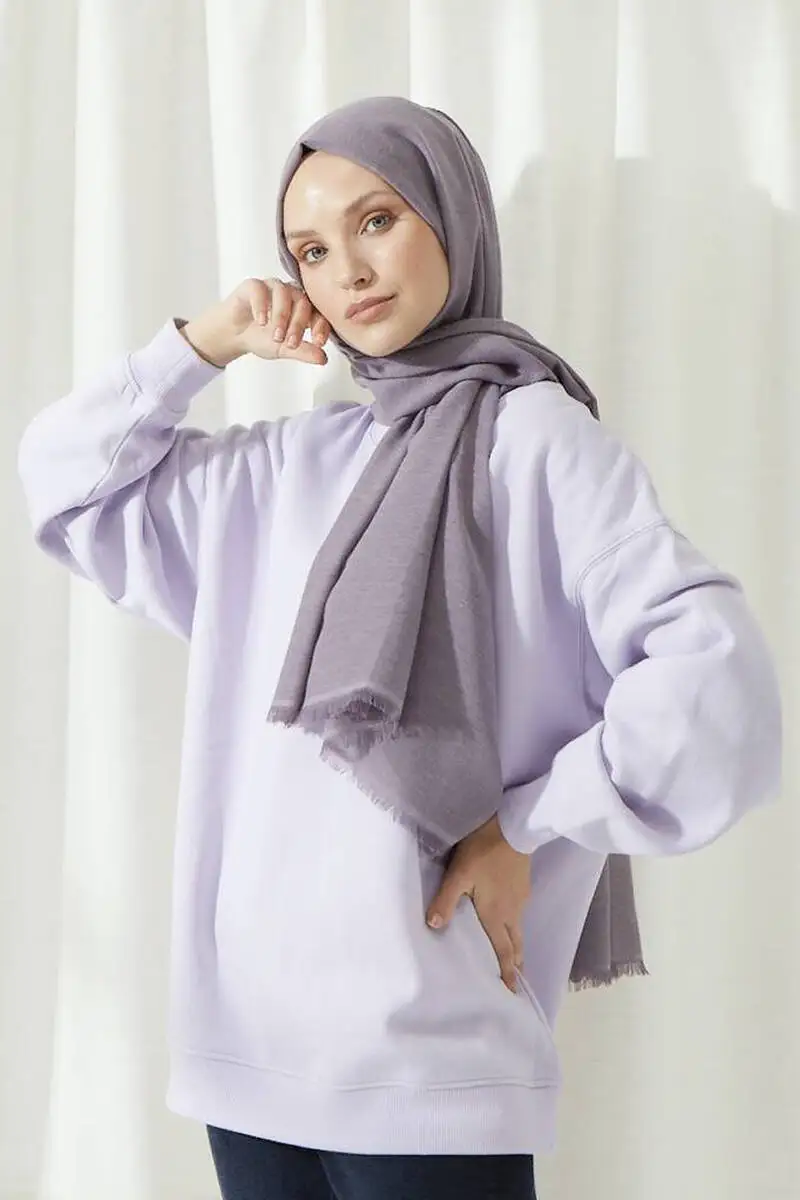 

Miray Bamboo Cotton Shawl Lilac