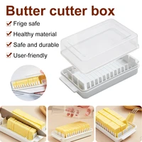 portable butter cheese storage box refrigerator fruit vegetable fresh keeping organizer box transparent cheese container
