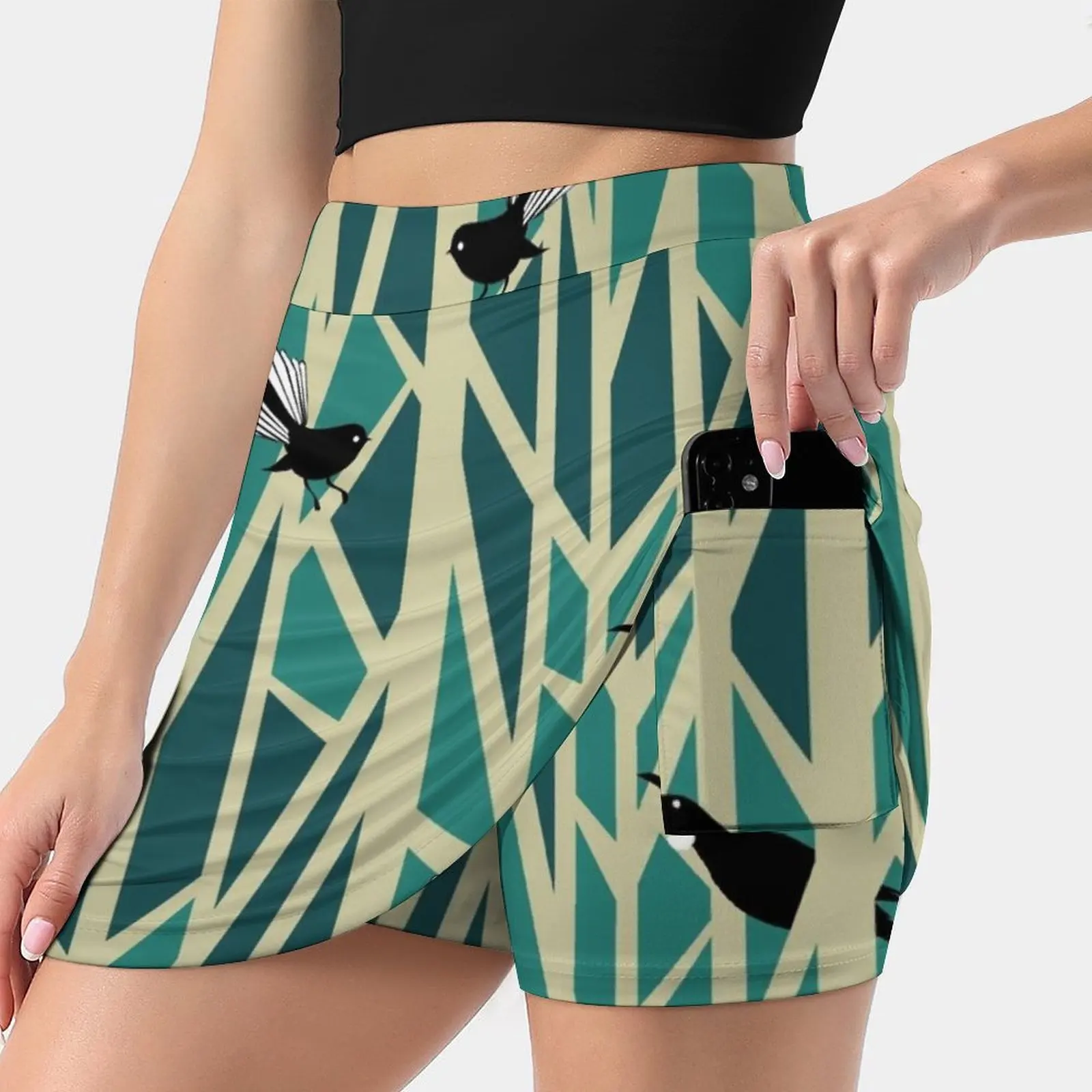 

Юбка женская короткая с принтом птиц, Новая Зеландия, Nz Kiwi Tui