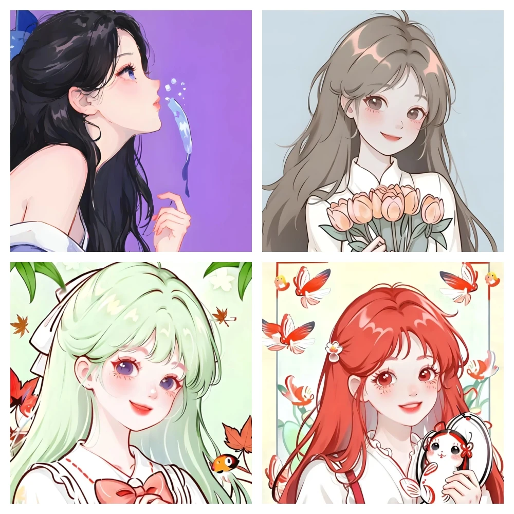 

Алмазная 5d картина «сделай сам», Набор для вышивки крестиком, с изображением красивой кленовой девушки, декор для детской комнаты, мультяшный рисунок на осень