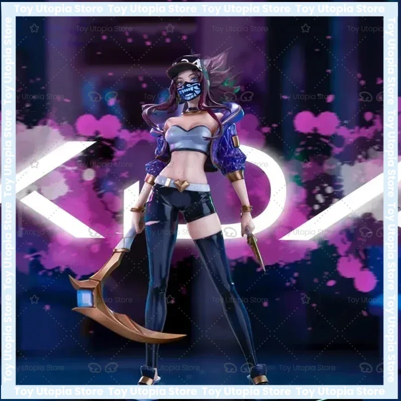 Фото Фигурка APEX INNOVATION K/DA Акали: Убойщица-разбойница, коллекционная модель из ПВХ, оригинальная статуэтка №4
