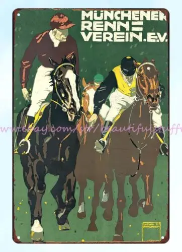 Коттедж 1910 немецкая лошадь стандартная металлическая жестяная вывеска