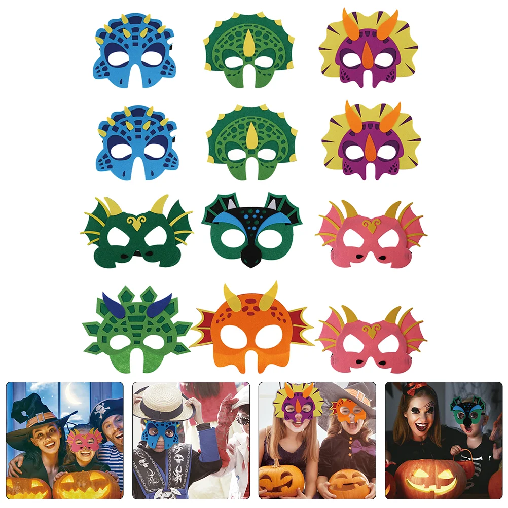12 шт. маска детские маски динозавров товары для дня рождения игрушки фетровые