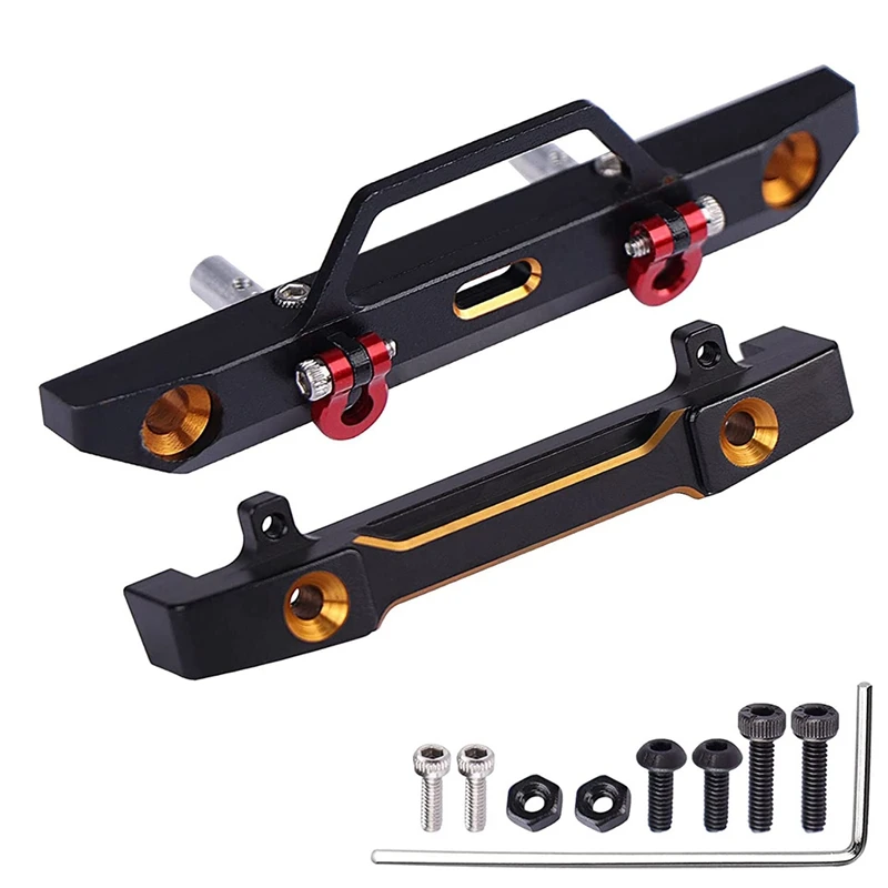 

2Pcs Metal Front & Rear Bumper Set For Axial SCX24 AXI90081 1/24 RC Crawler Car Upgrade Parts