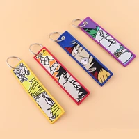 cute embroidered keys tag keychains for women keyring japanese anime car keys fashion jewelry accessories gifts