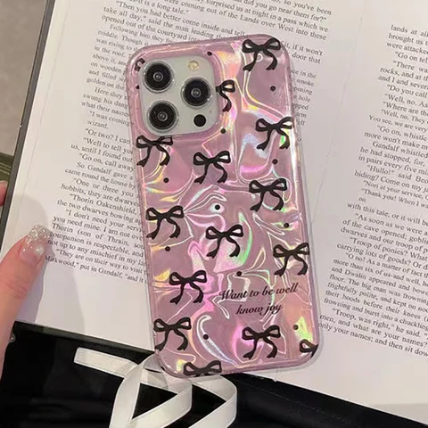 Чехол с бантом и бабочкой для Redmi Note 14 13 Pro Plus 12 11 10 9 Pro 10s 9s 12s 11s Xiaomi Redmi 14C 13C 12 13 4G 5G Чехол для телефона