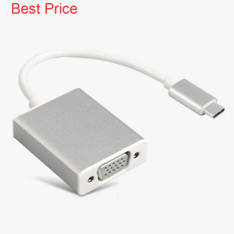 

20Pcs USB Type C To VGA Type-C Male To VGA Female Adapter Cable USB 3.1 Converter Adapter for Macbook Chromebook Pixel Laptop