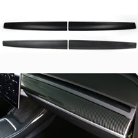 auto center console strip trim for tesla model 3 y 2017 2018 2019 2020 2021 2022 carbon fiber abs front dashboard panel