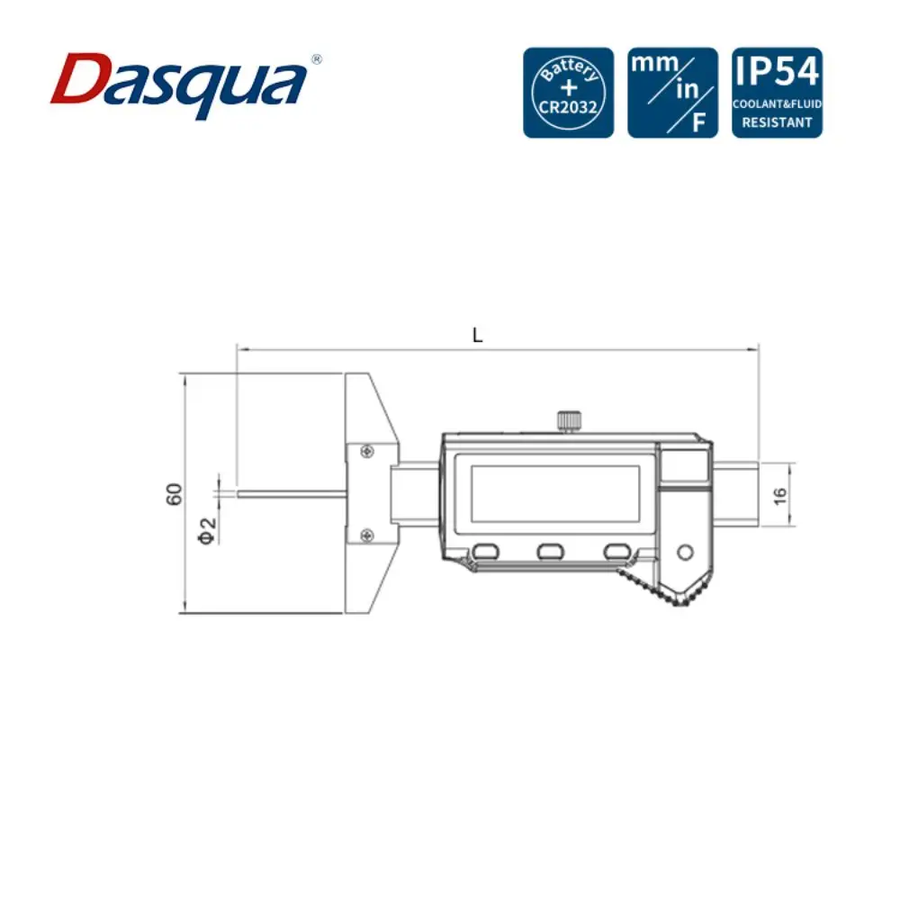 

Dasqua 0-100mm Stainless Steel Digital Depth Gauge