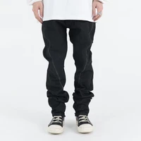 high street washed zipper denim jeans hip hop skateboard jeans men harajuku cargo pants men baggy jeans r69
