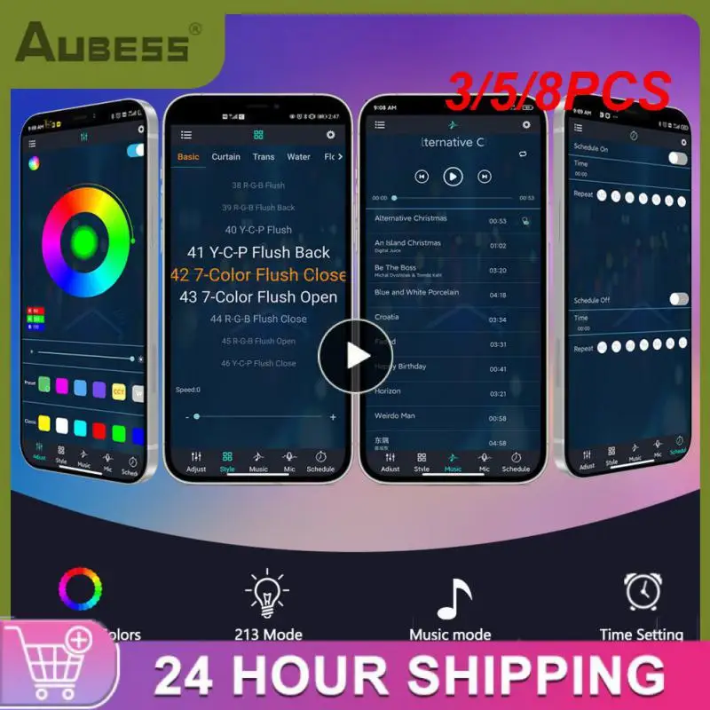 

3/5/8 шт., светодиодные фонарики 6 Вт