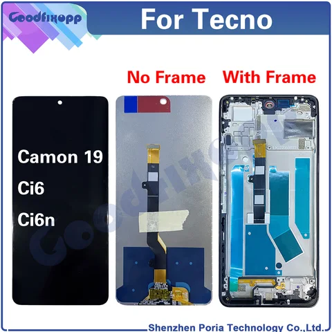 Для Tecno Camon 19 CI6 CI6n LCD дисплей кодирующий преобразователь сенсорного экрана в сборе для Camon19 Замена