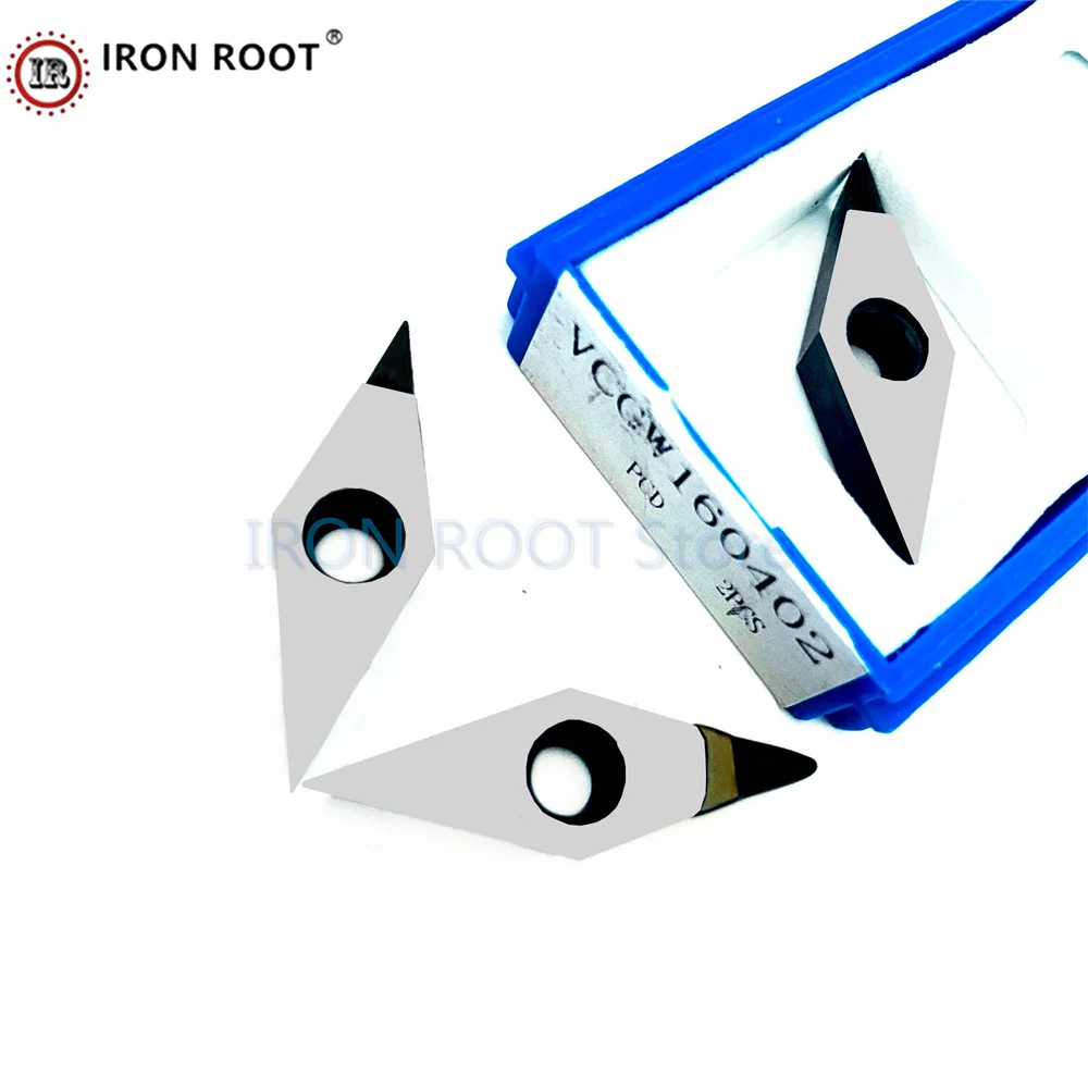 Высокоточная Алмазная вставка VCGW 160402 PCD 2 шт. токарный инструмент с ЧПУ для