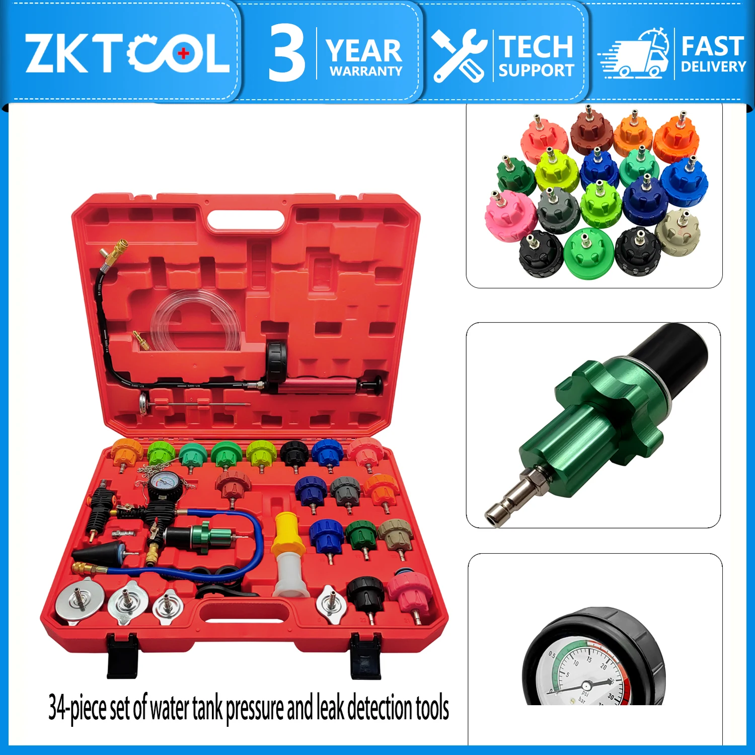 34 шт./упаковка универсальный тестер давления радиатора