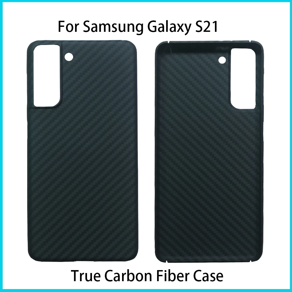 

Smhdmy Real Pure Carbon Fiber Protective Case For Samsung Galaxy S21 Ultra-Thin Aramid Carbon Fiber Phone Case Hard Cover
