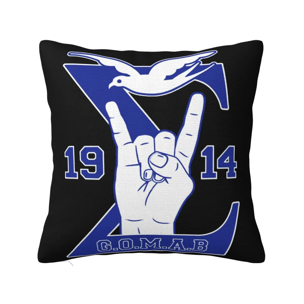 Мужской Phi 1914 Бета Блю Сигма ГомБ Голуб Ручной Знак Флаг Винтаж Мужчины Подарок Te