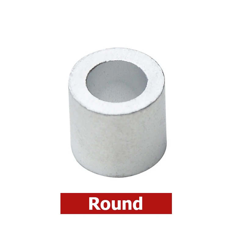 1-100 шт. M1-M12 алюминиевая обжимная петля, наконечник для троса, круглый зажим с одним отверстием, диаметр 1, 1,2 1,5 2 2,5 3 4 5 6 8 10 мм