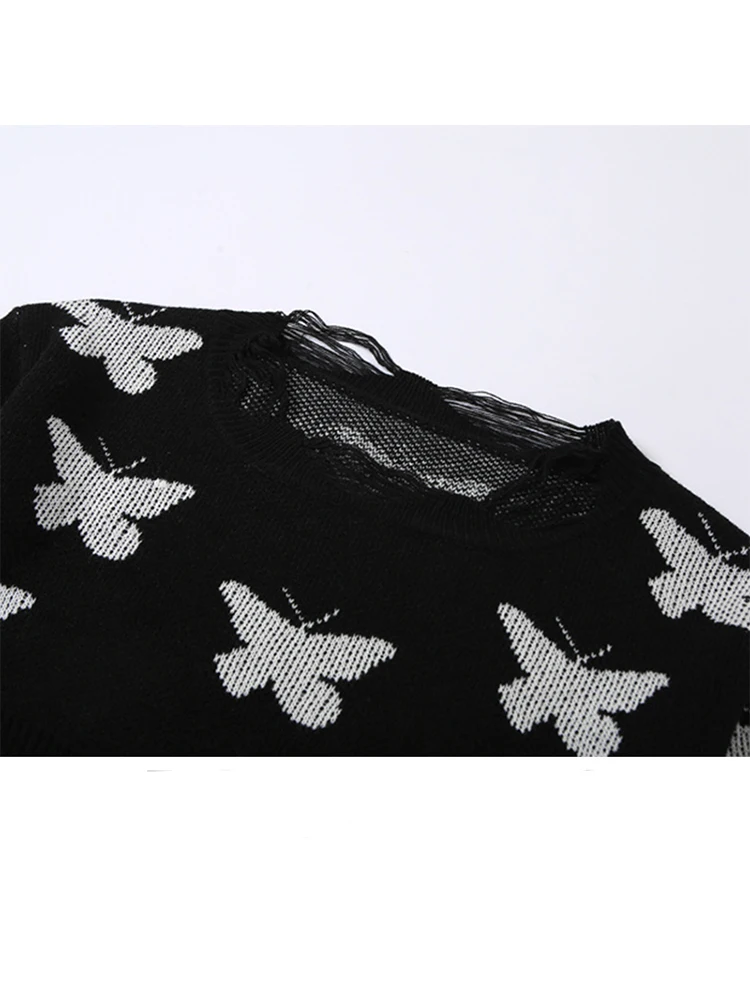 Женский свитер с длинным рукавом в стиле Харадзюку