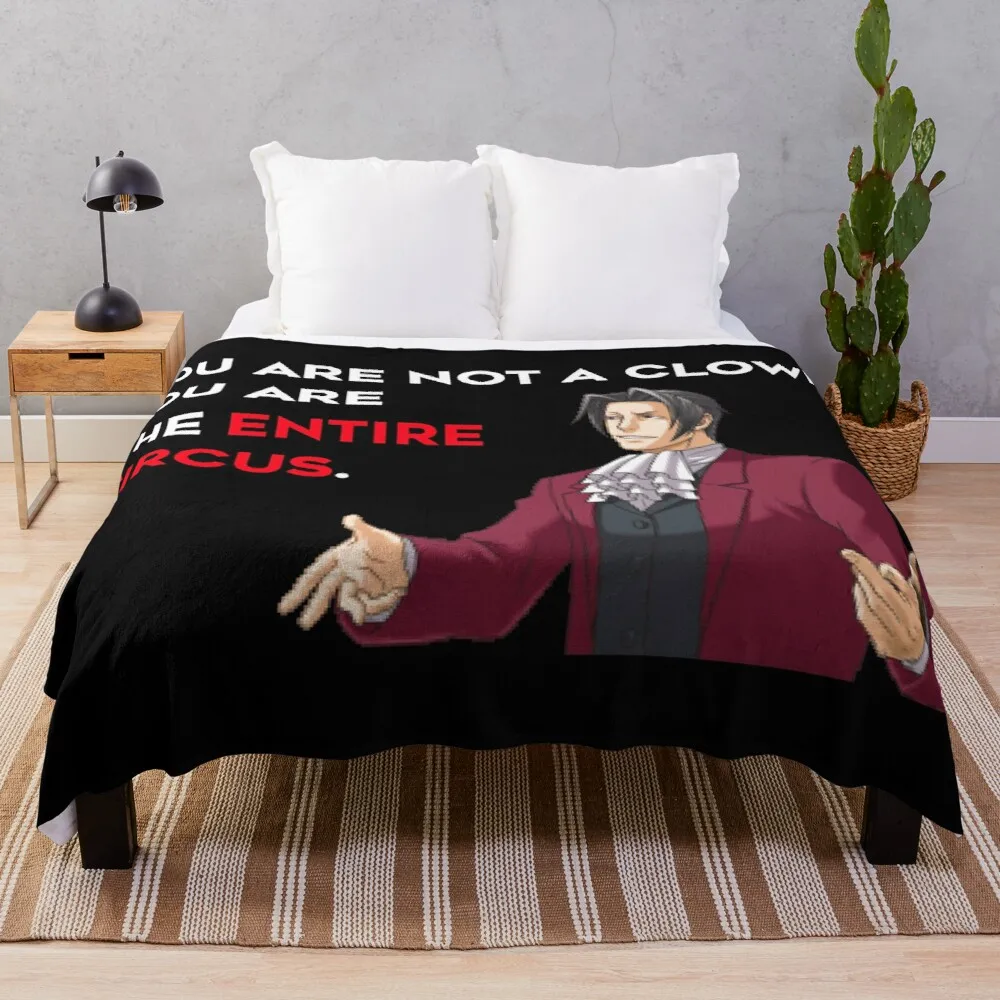 

Miles Edgeworth Entire Circus Quote Throw Blanket Sleeping Bag Blanket