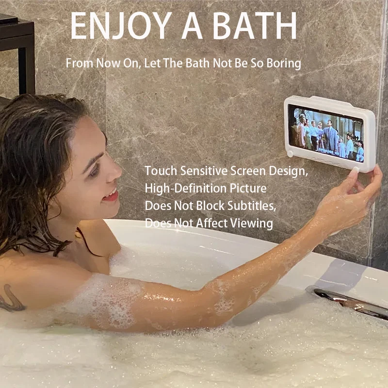 

Kitchen Bathroom Toilet Shower Home Waterproof Sealing Storage Self-adhesive Touch Screen Watching Xiaomi Mobile Phone Holder