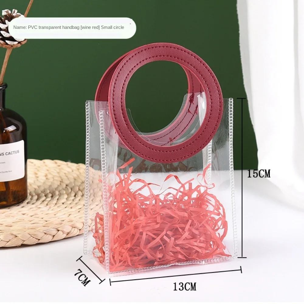 Подарочная прозрачная Гибкая Сумка-тоут из ПВХ/сумка для покупок/сумка