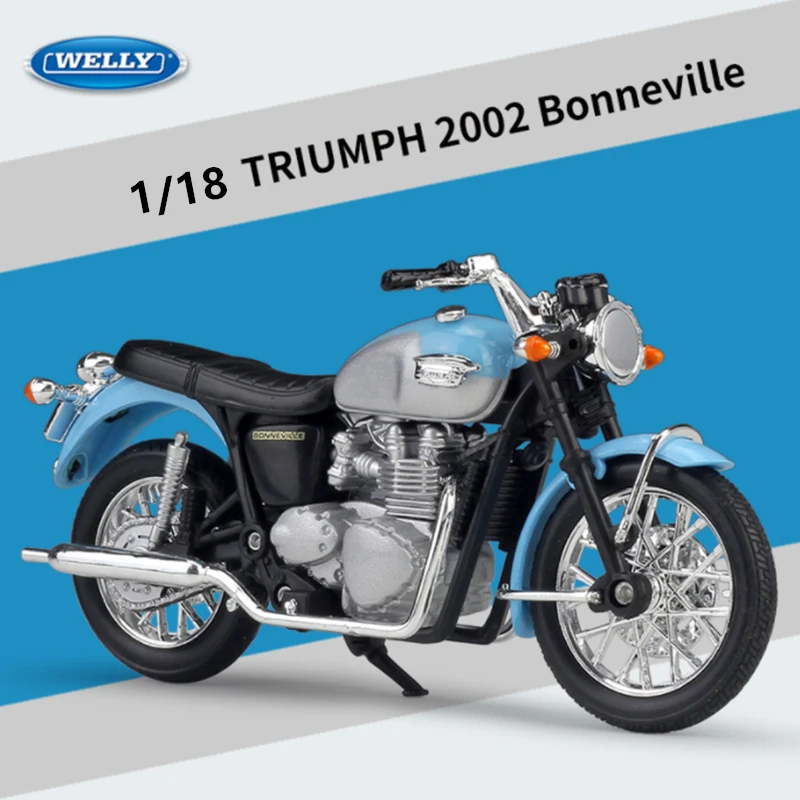 

Welly 1:18 Triumph 2002 Bonneville Alloy Racing Motorcycle Model Diecast Metal Street Motorcycle Model Collection Childrens Gift