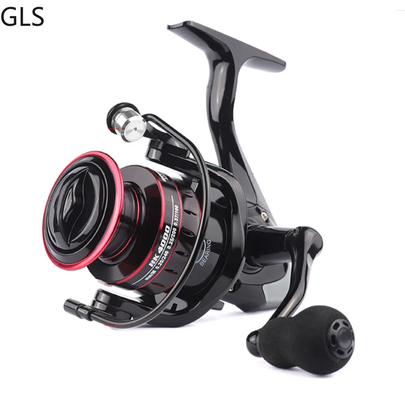 

2023 HK1000-7000 High-quality Spinning Wheels 5.2:1 Gear Ratio Max Drag 8kg Freshwater/Saltwater Carp Metal Grip Fishing Reel