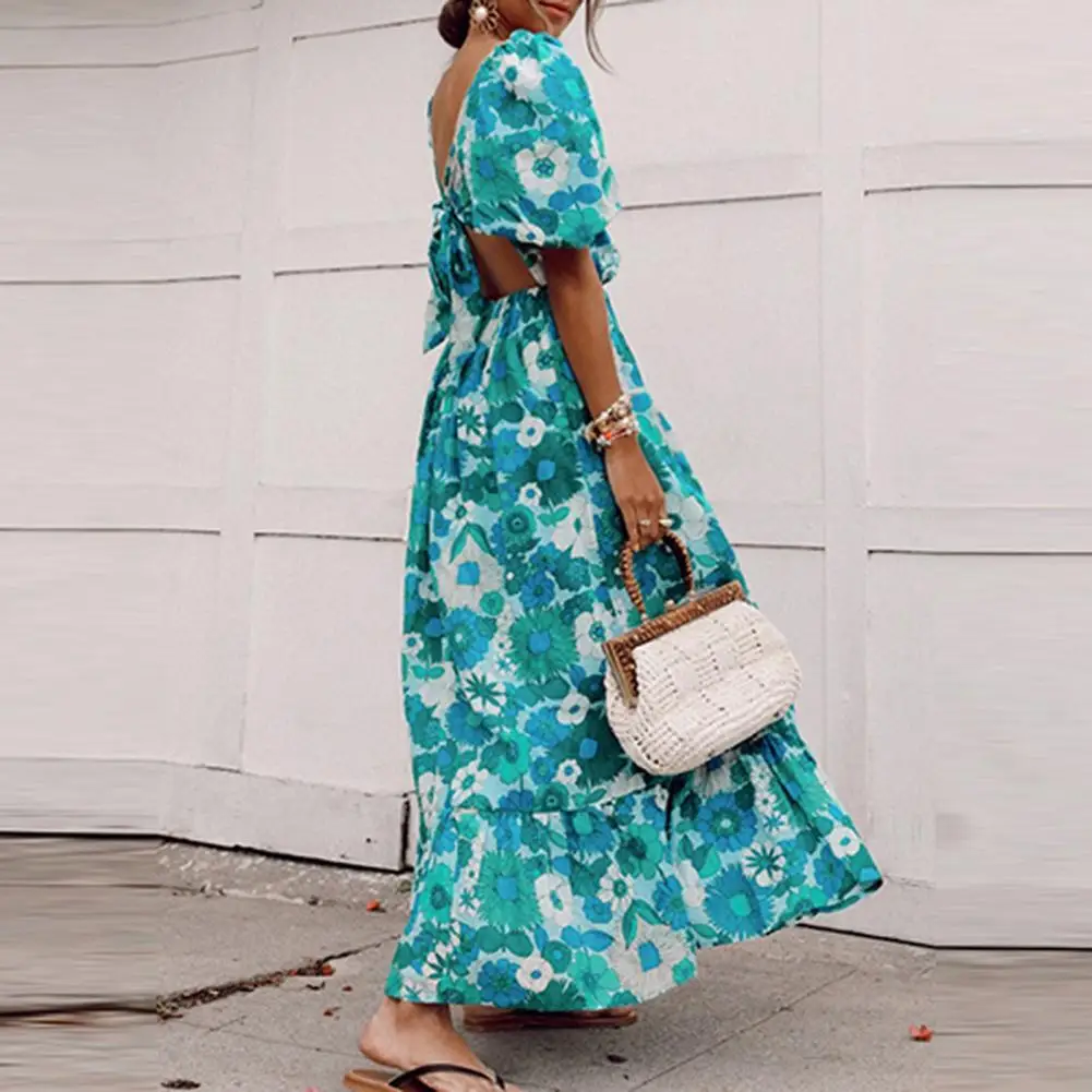 

Кружевное платье с коротким рукавом, женское длинное платье с крупным подолом, уличная одежда