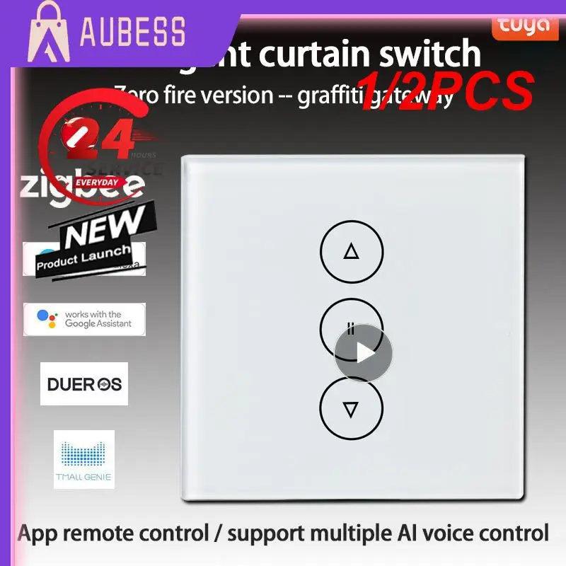 

Выключатель для жалюзи Tuya ZigBee 3,0 с функцией таймера и голосовым управлением