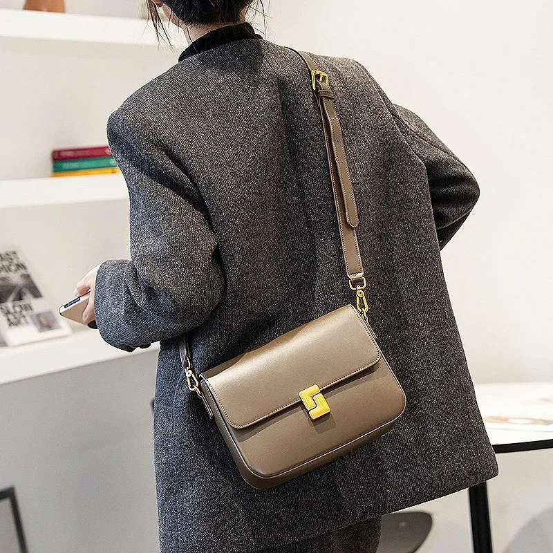 Роскошный дизайн женская сумка через плечо из натуральной кожи с клапаном