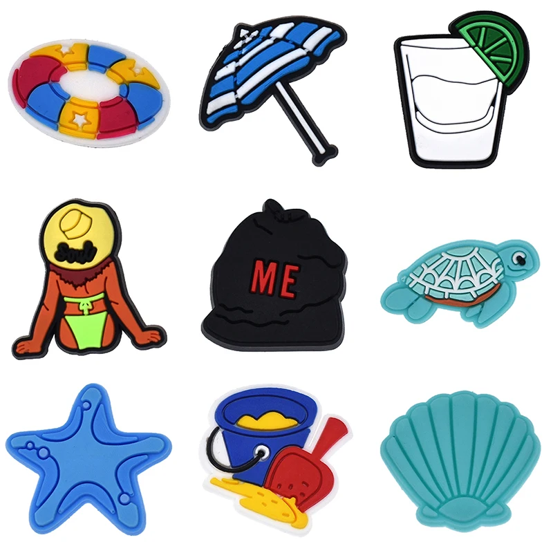 

1Pc PVC Shoe Charms Summer Theme Shoe Accessories Shoe Buckles Accessories for Sandals X-mas Gifts