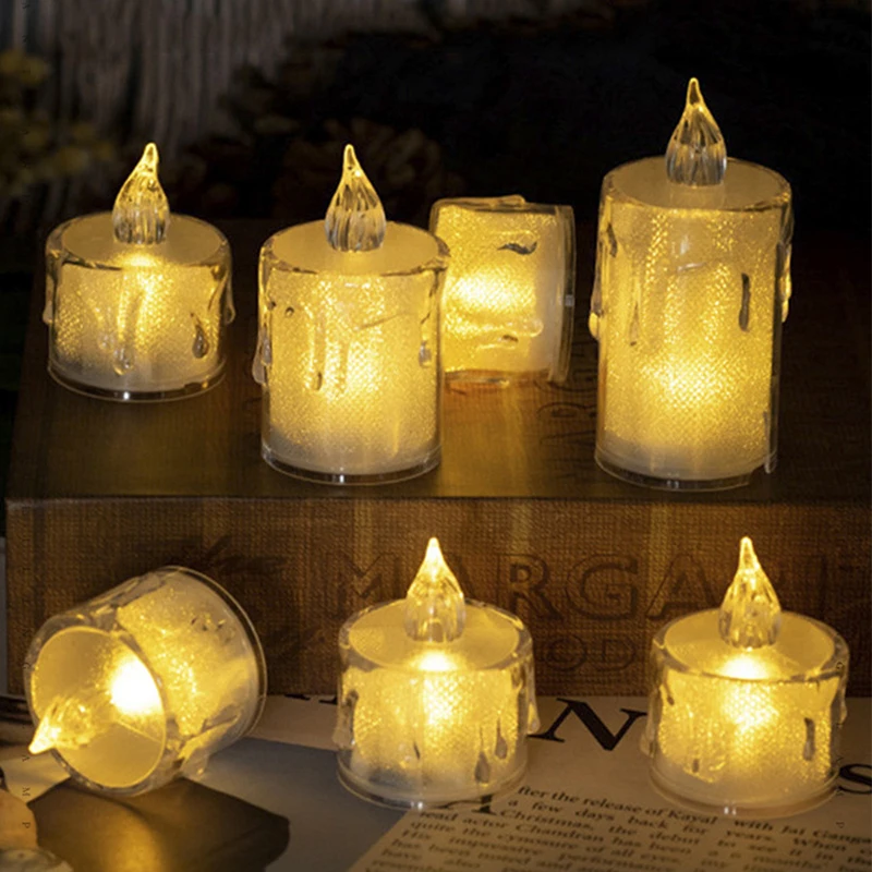 

2/6/12pcs Flameless Led Candle Light Bright Battery Operated Tea Light Christmas Wedding Birthday Party Decoration