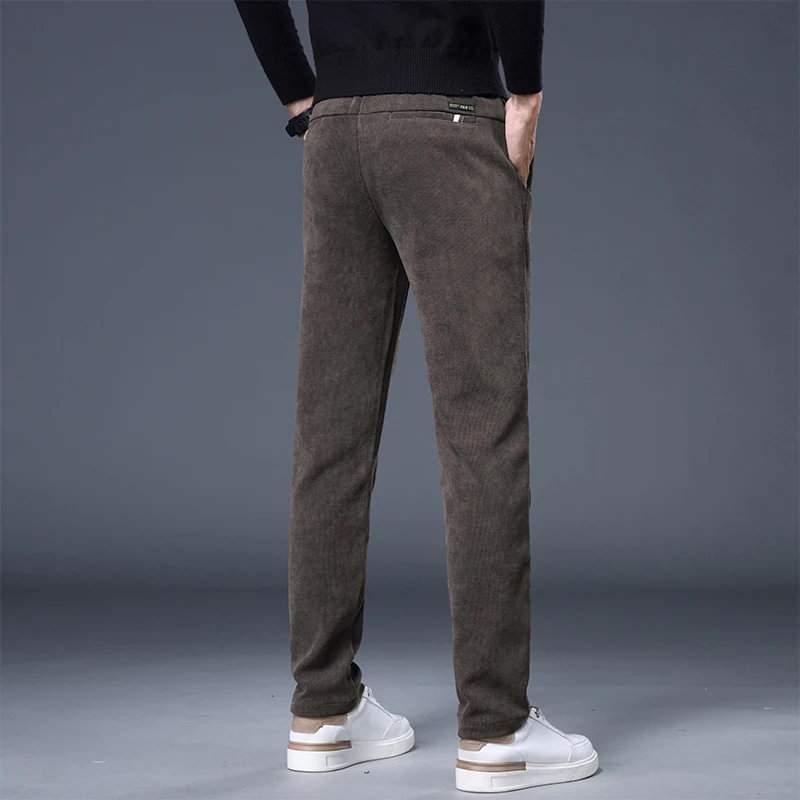 Брюки мужские вельветовые модные деловые повседневные удобные штаны с