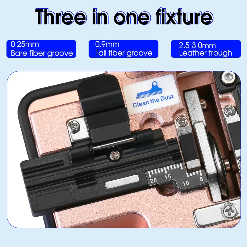 Fiber Cleaver AUA-X3 Cable Cutting Knife FTTT Fiber Optic Knife Tools Cutter High Precision Cleavers 24 Surface Blade