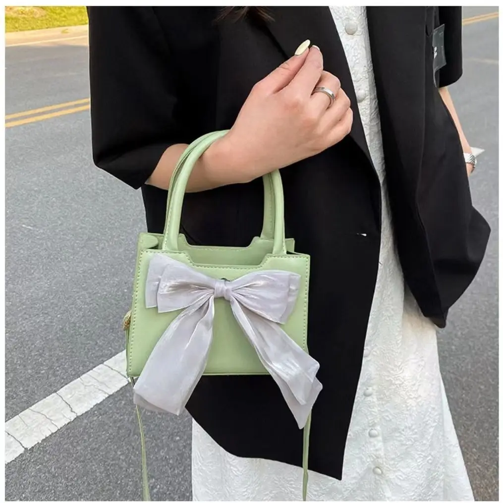 2023 New Korean Fairy Bow Women's Handbag Spring And Autumn Fashion Shopping Travel One Shoulder Diagonal Straddle Bag