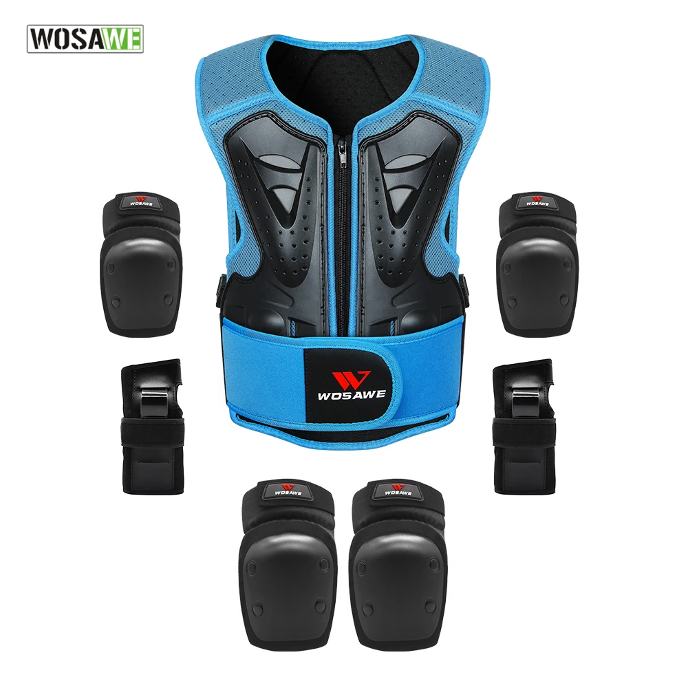 

WOSAWE 7pcs Protective Gears Set for Kids Children Knee Pad Elbow Pads Wrist Guards Child Safety Protector Cycling Bike Skating