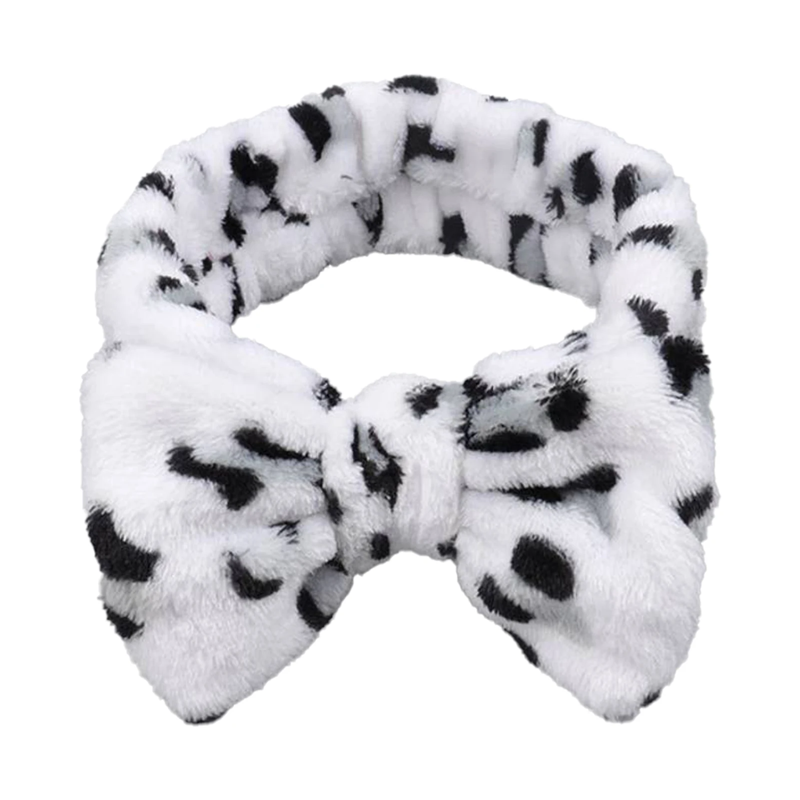 

Bath Hairband Elastic Soft Dot Striped Shower Accessories Coral Velvet Women Headband Bath Spa Soft Makeup Hair Band