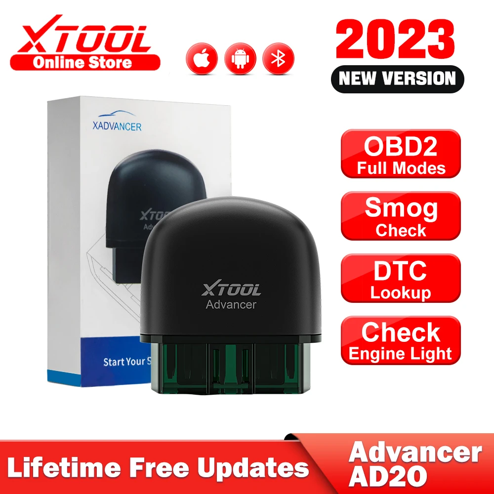Автомобильный диагностический сканер XTOOL advмансер AD20 OBD2, диагностический инструмент для iPhone, Android, проверка освещения двигателя, проверка смога, полное OBD2 тестирование