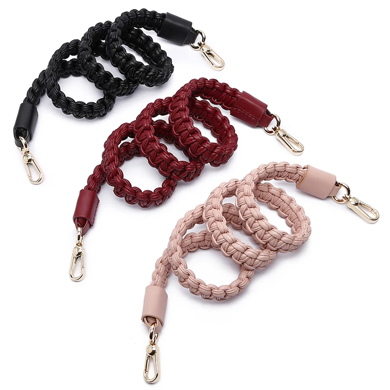 

Women's Woven Leather Shoulder Belt Handmade Bag Belt Female Bag Accessories Shoulder Crossbody Bag Strap Handbag Purse Belt