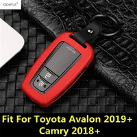 key case chains molding cover trim for toyota avalon 2019 2022 camry 2018 2022 red carbon fiber abs accessories interior