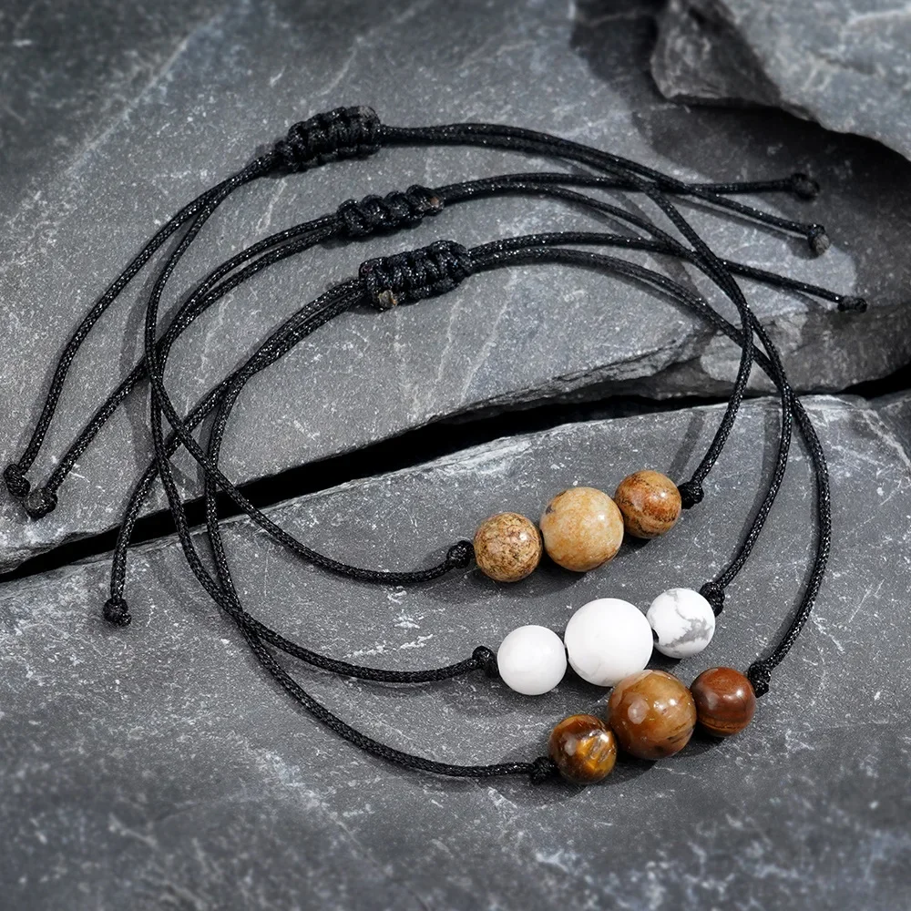 Горячие трансграничные продажи мужской плетеный браслет ручной работы 6 мм/8 мм