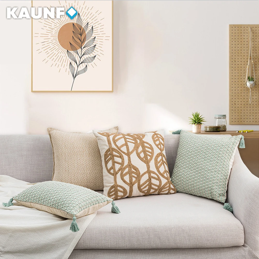 

Декоративная наволочка KAUNFO в современном стиле с кисточками, детская подушка, размеры 30 Х5/45 х45 см