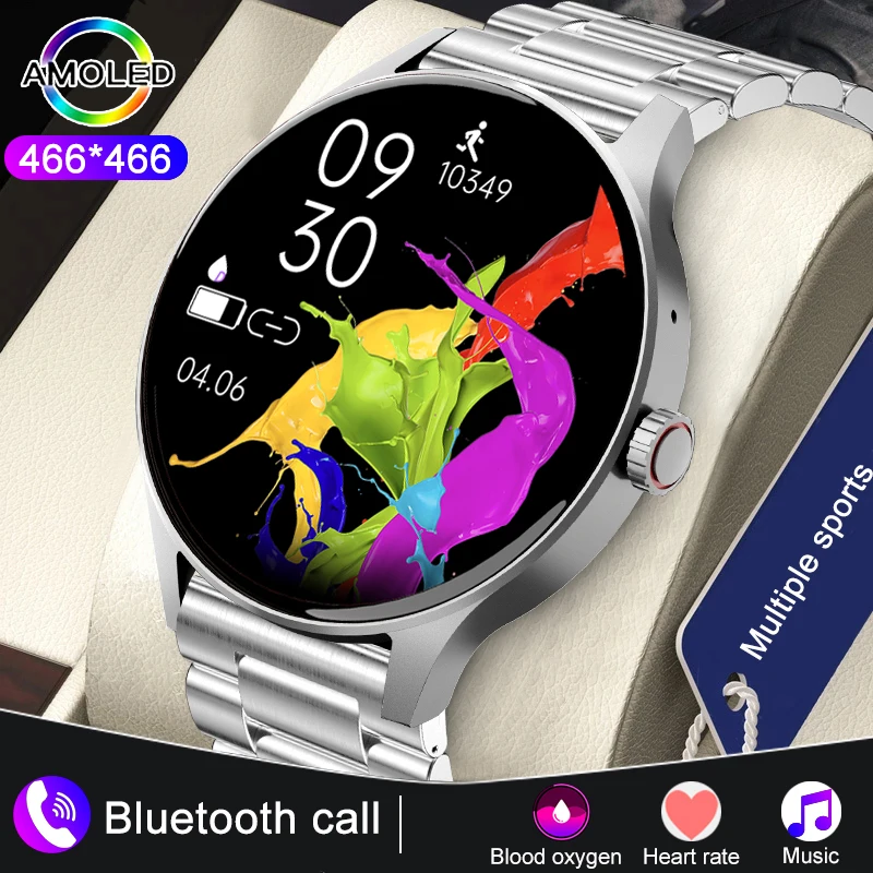 

2023 New Smart Watch men Bluetooth Calling Blood glucose monitor Sports waterproof lady Smartwatch women 466*466 Amoled fitness