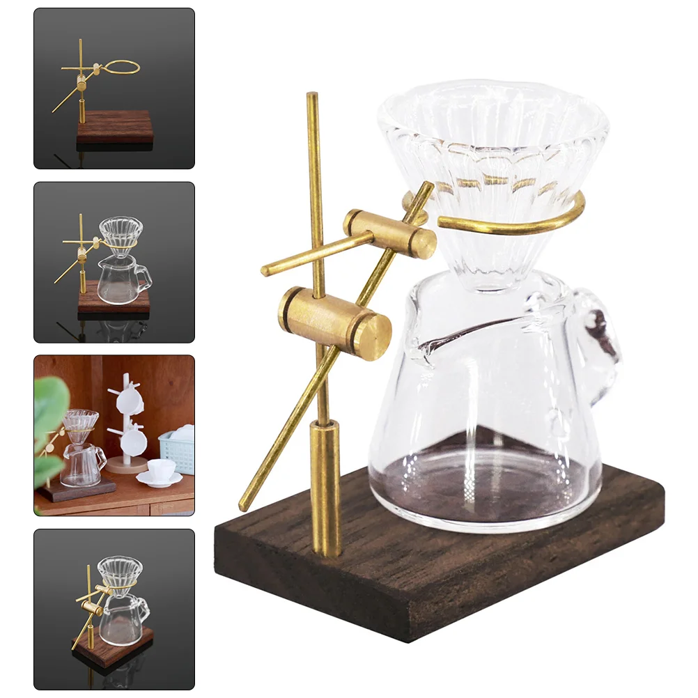 

Coffee Pot Mini Furniture Maker Small Stand Decorative Model Miniature Pour Espresso Rack Adornment