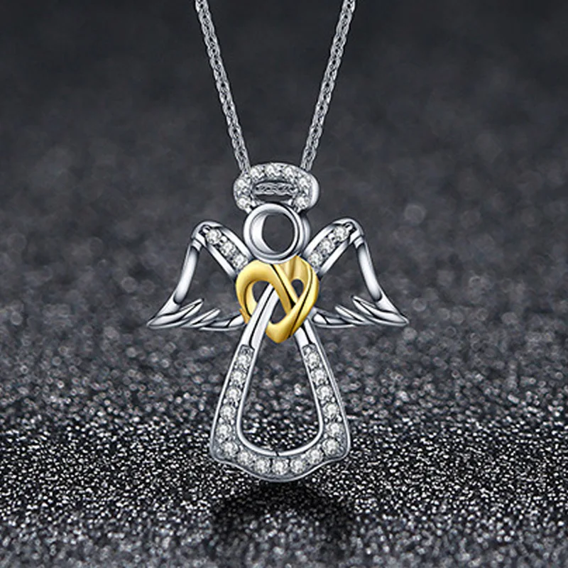 

Fashion Cross Pendants Necklace Angel Wings Cross Pendant Necklace Jewelry for Men/Women Necklace Clavicle Chain Party Jewelry